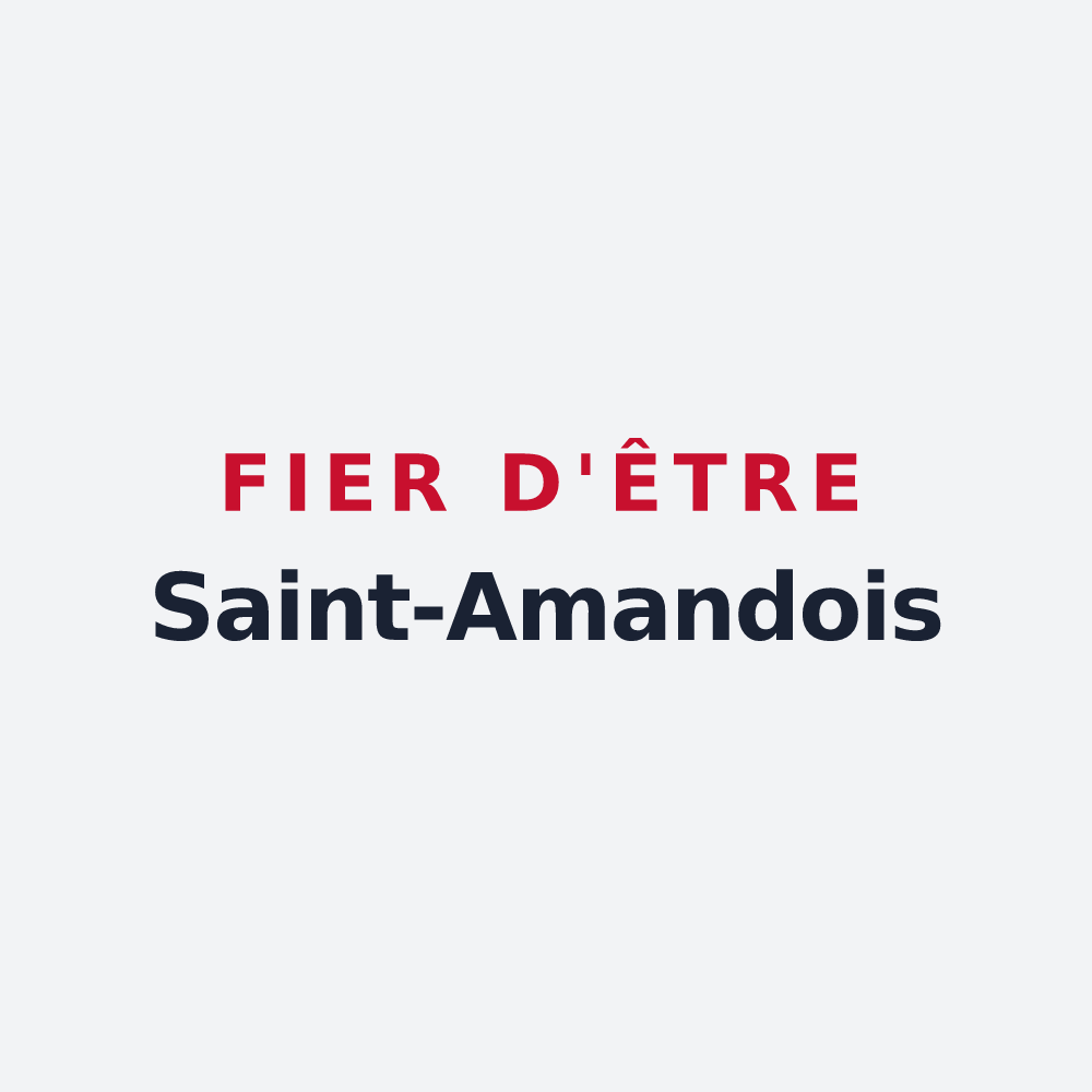 Poster « Fier d'être Saint-Amandois » — design pour Saint-Amand-Montrond