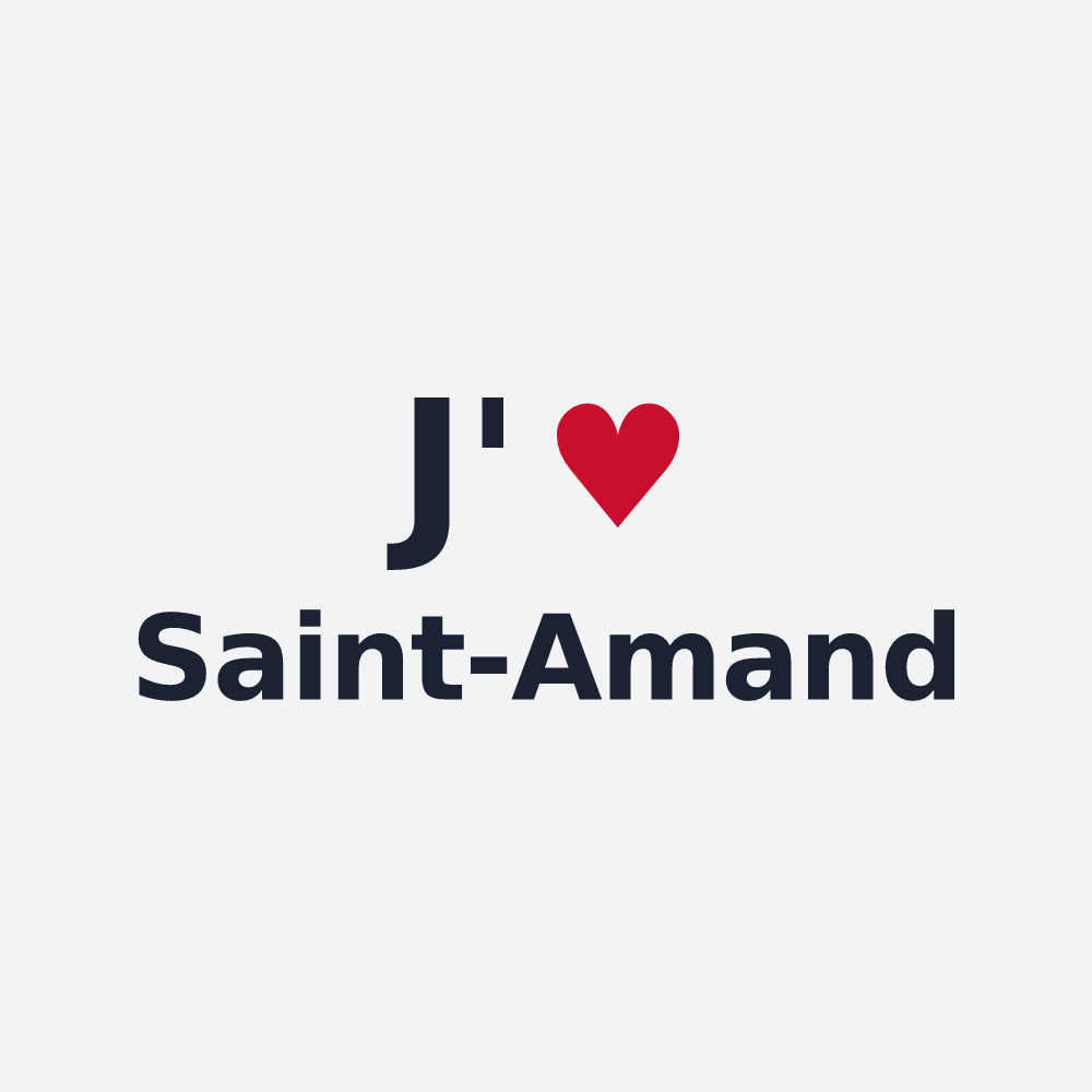 Poster personnalisé Saint-Amand — design J'aime Saint-Amand