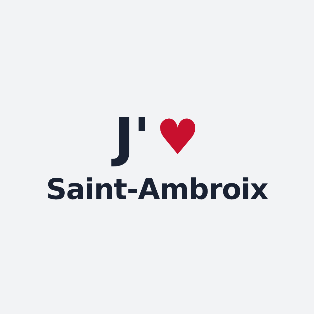 Poster personnalisé Saint-Ambroix — design J'aime Saint-Ambroix
