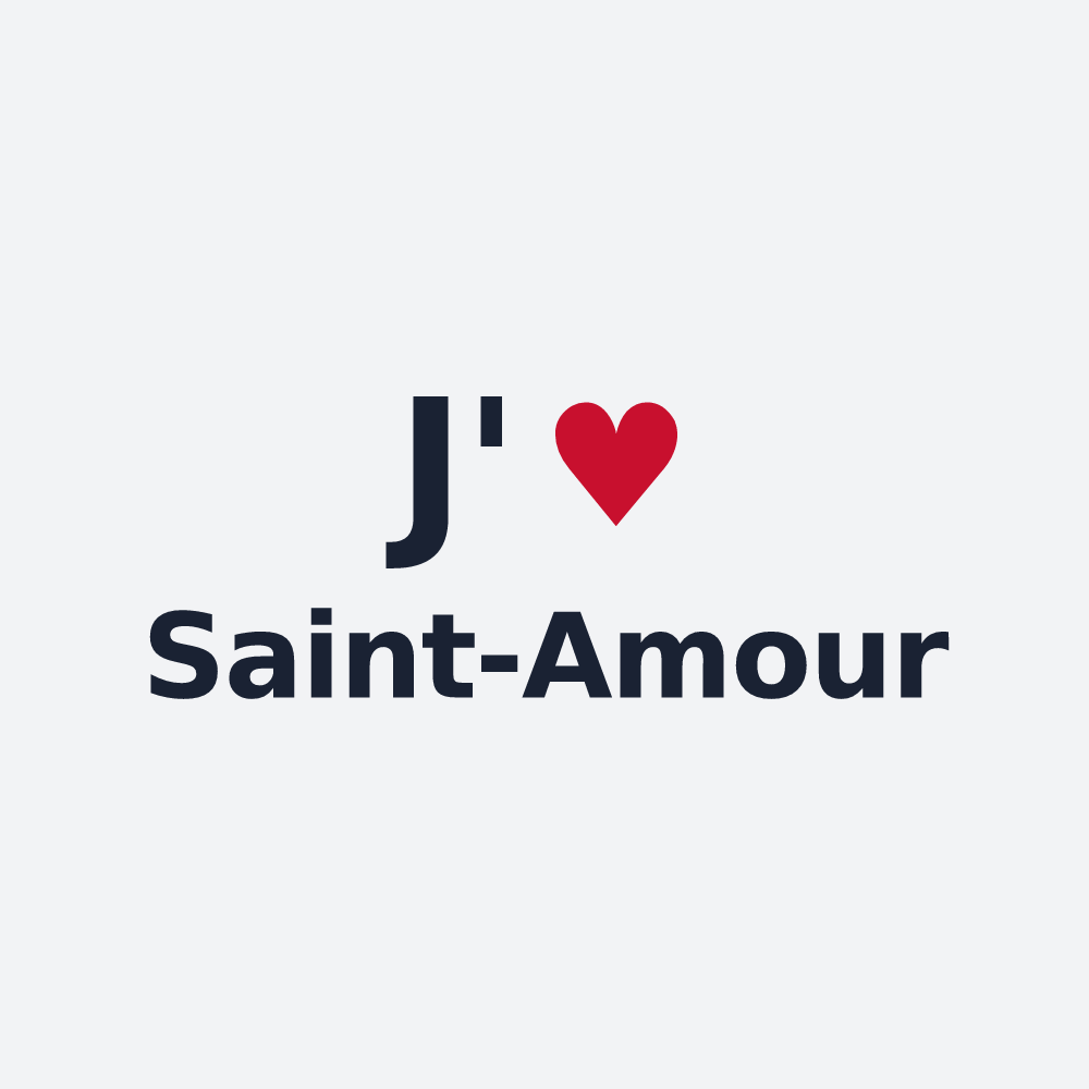 Poster personnalisé Saint-Amour — design J'aime Saint-Amour