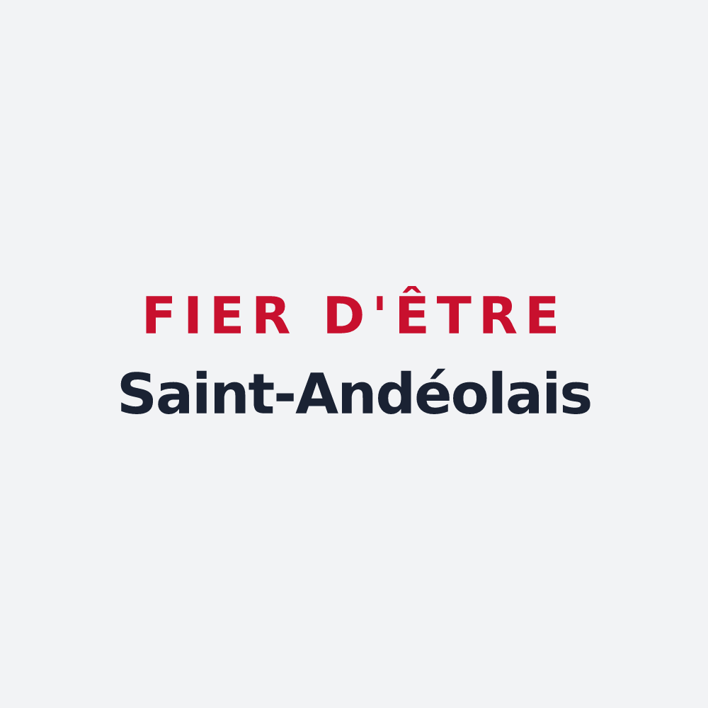 Poster « Fier d'être Saint-Andéolais » — design pour Saint-Andéol-de-Berg