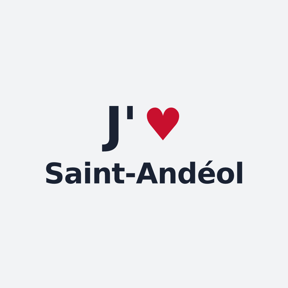 Poster personnalisé Saint-Andéol — design J'aime Saint-Andéol