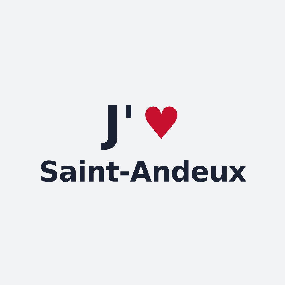 Poster personnalisé Saint-Andeux — design J'aime Saint-Andeux
