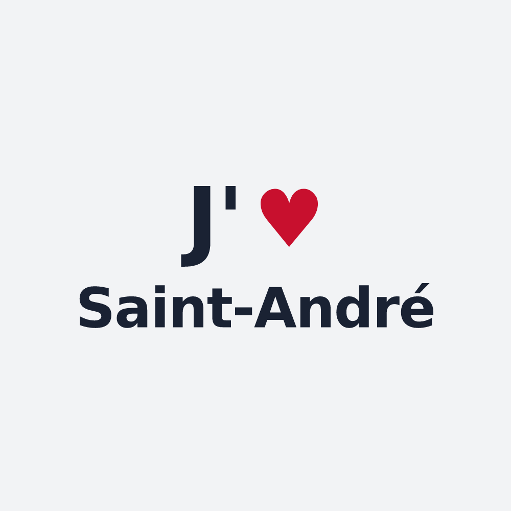 Poster personnalisé Saint-André — design J'aime Saint-André