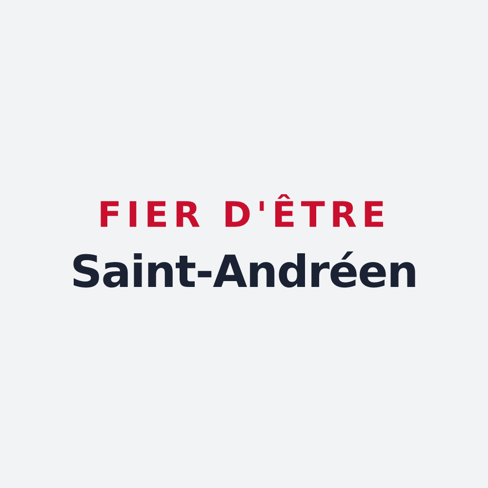Poster « Fier d'être Saint-Andréen » — design pour Saint-André-des-Eaux