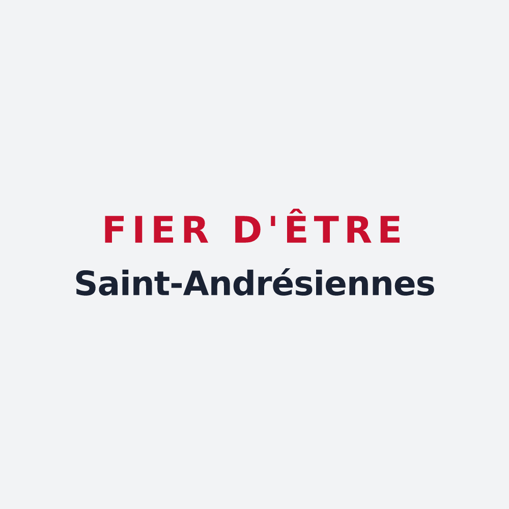 Poster « Fier d'être Saint-Andrésiennes » — design pour Saint-André-sur-Cailly