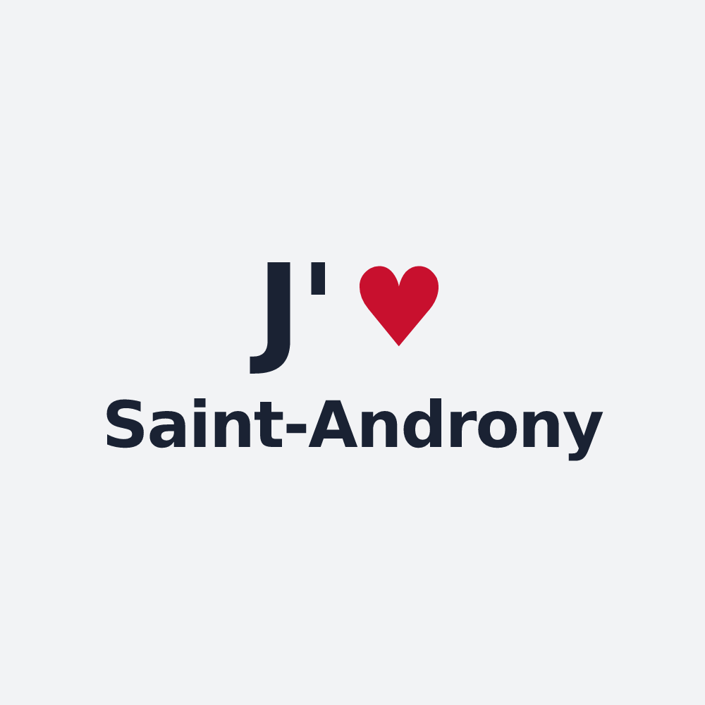 Poster personnalisé Saint-Androny — design J'aime Saint-Androny