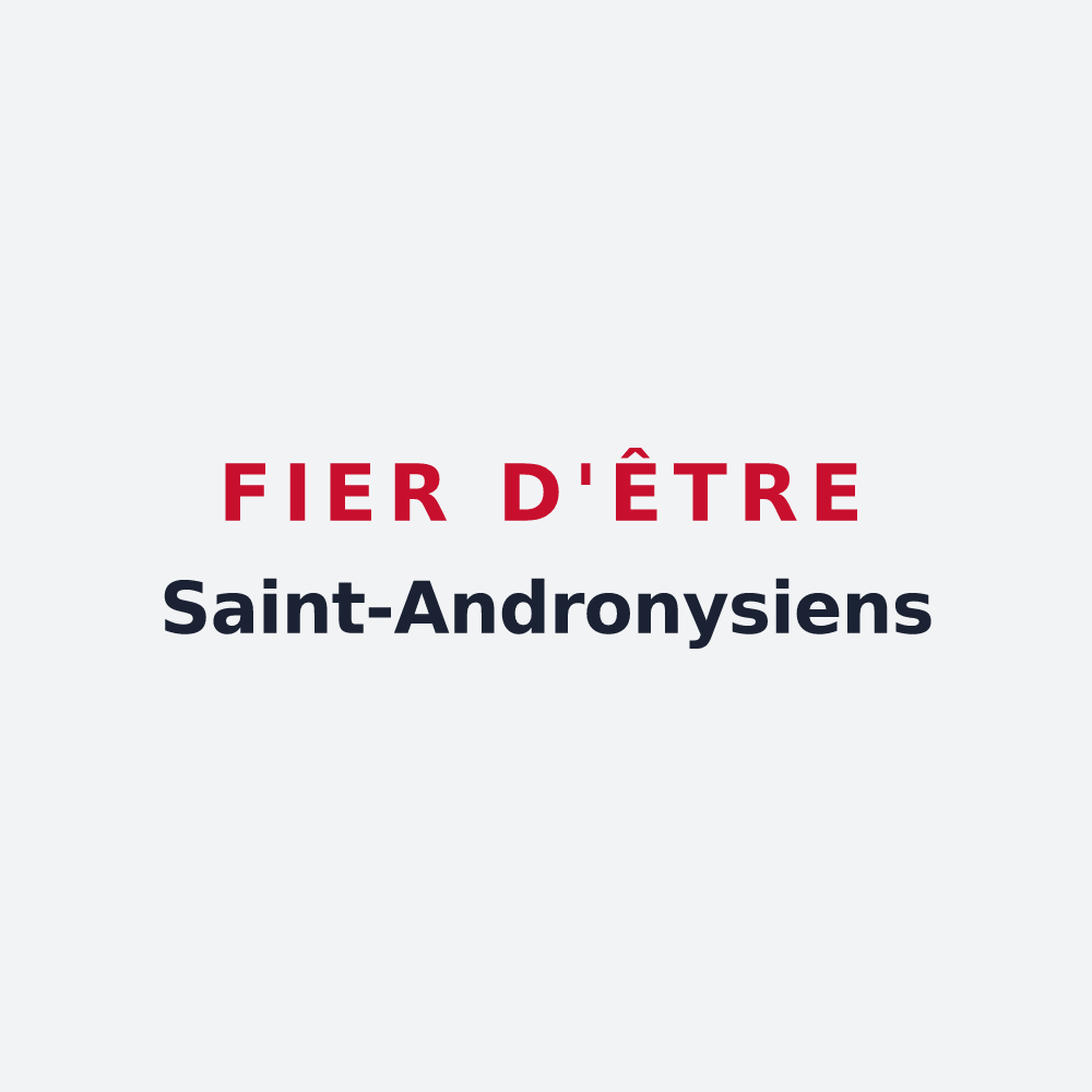Poster « Fier d'être Saint-Andronysiens » — design pour Saint-Androny