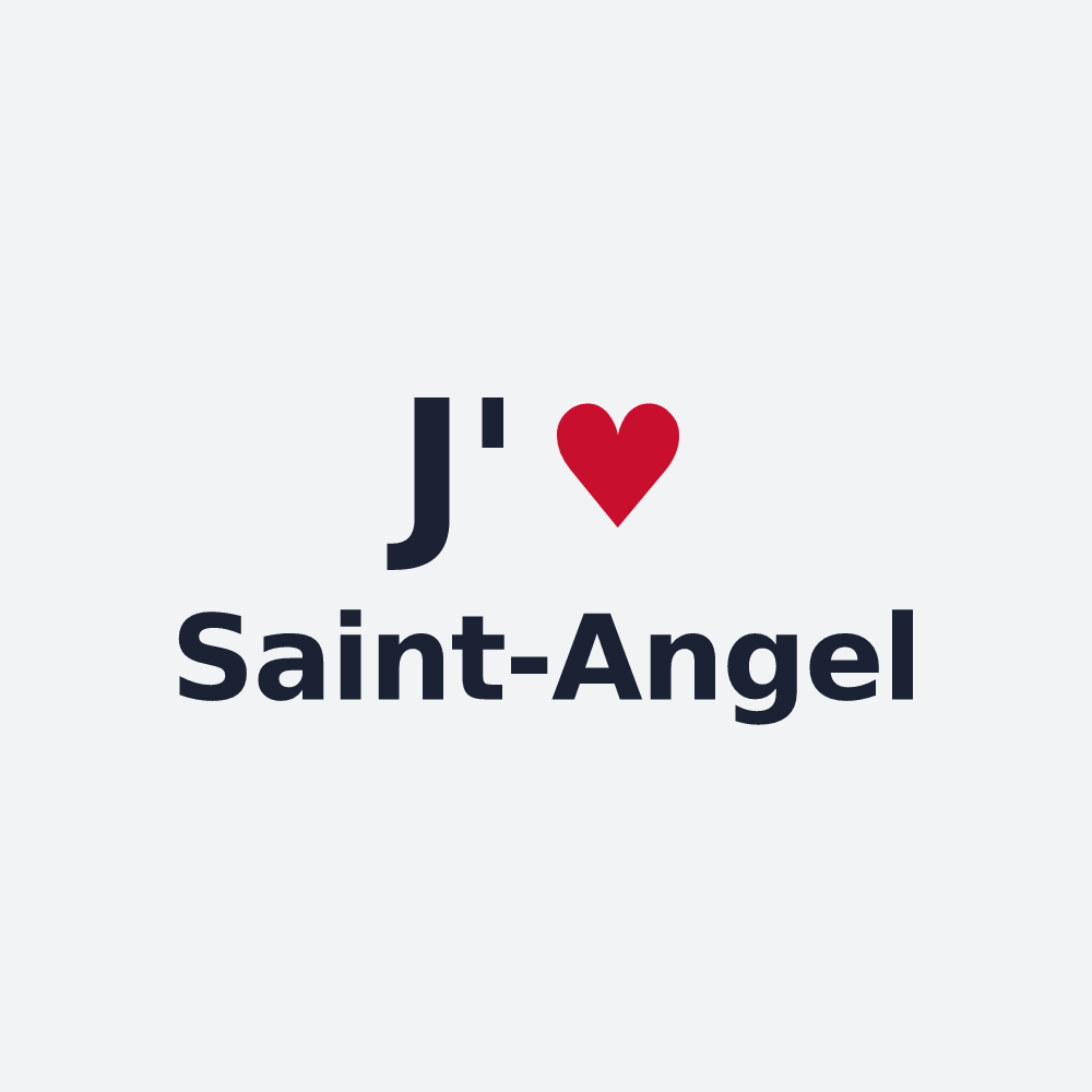 Poster personnalisé Saint-Angel — design J'aime Saint-Angel