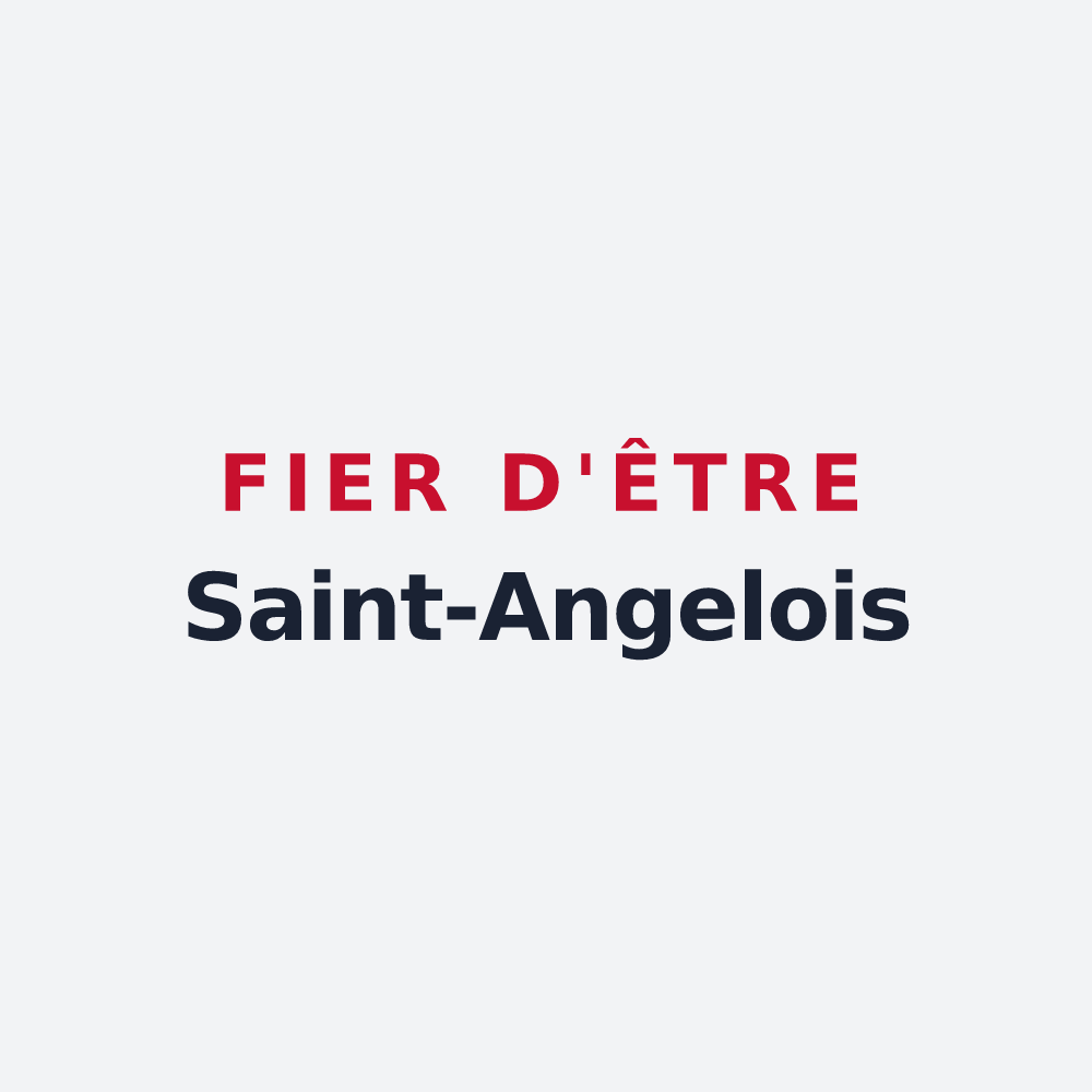 Poster « Fier d'être Saint-Angelois » — design pour Saint-Angel