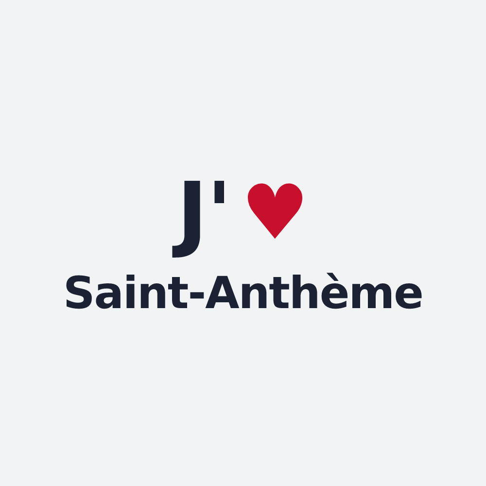 Poster personnalisé Saint-Anthème — design J'aime Saint-Anthème