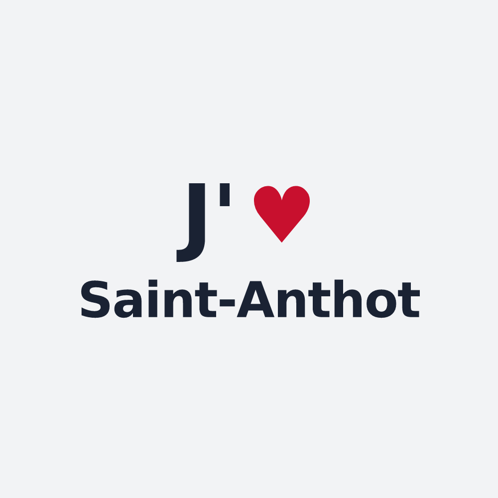 Poster personnalisé Saint-Anthot — design « J'aime Saint-Anthot » imprimé sur le poster