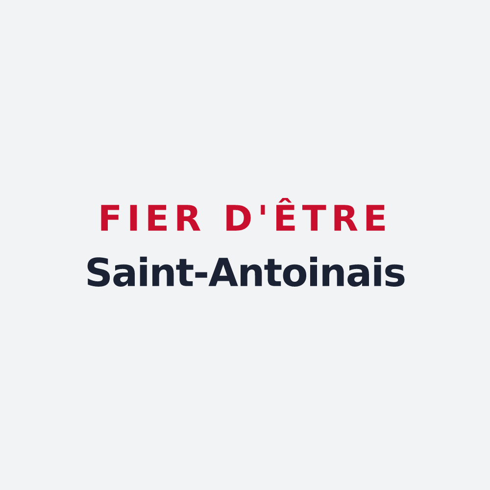Poster « Fier d'être Saint-Antoinais » — design pour Saint-Antoine-du-Queyret