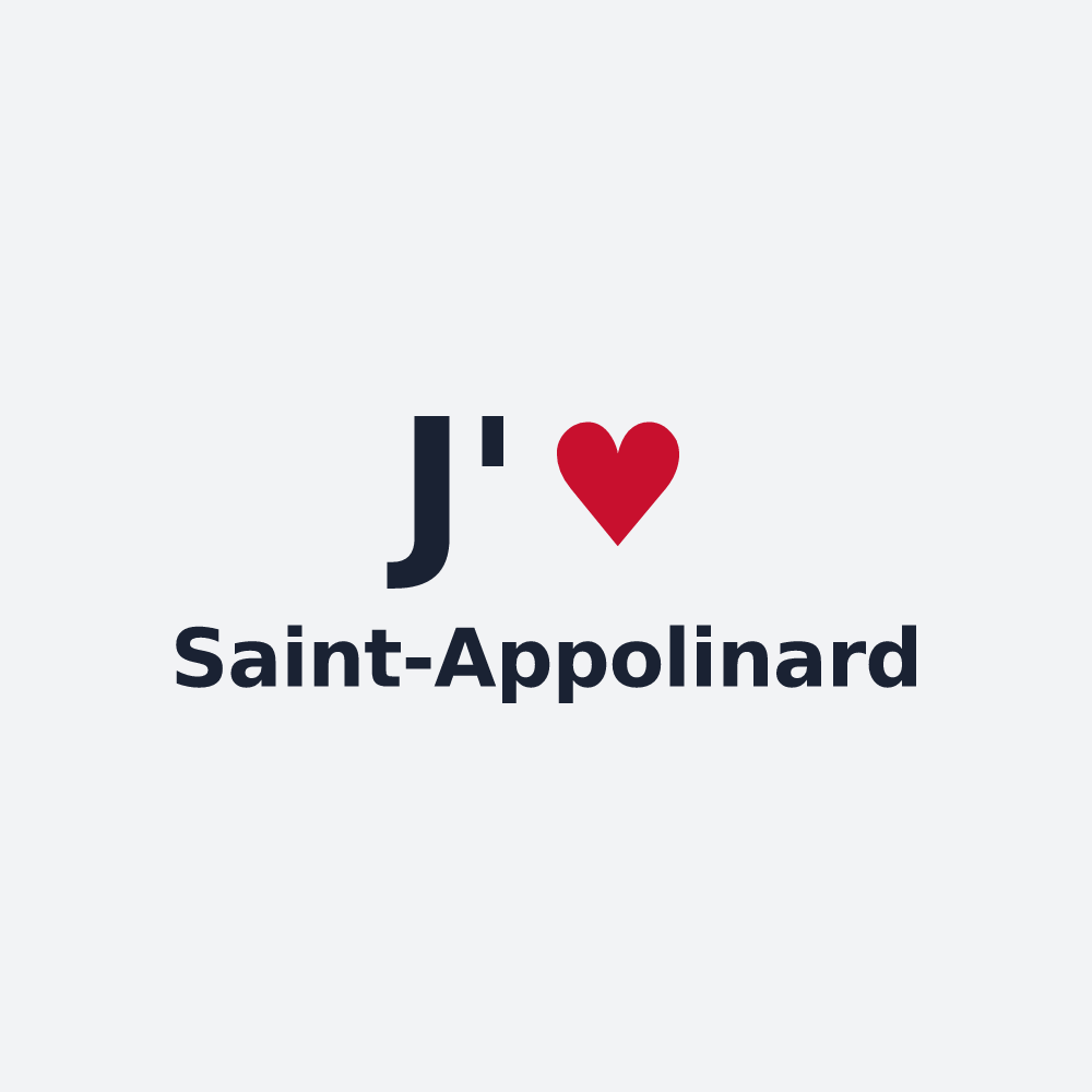 Poster personnalisé Saint-Appolinard — design J'aime Saint-Appolinard