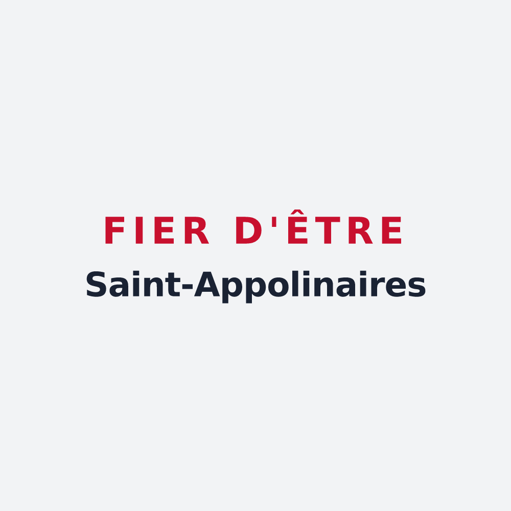 Poster « Fier d'être Saint-Appolinaires » — design pour Saint-Appolinard