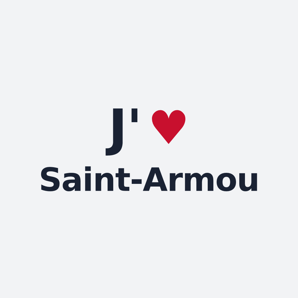 Poster personnalisé Saint-Armou — design J'aime Saint-Armou