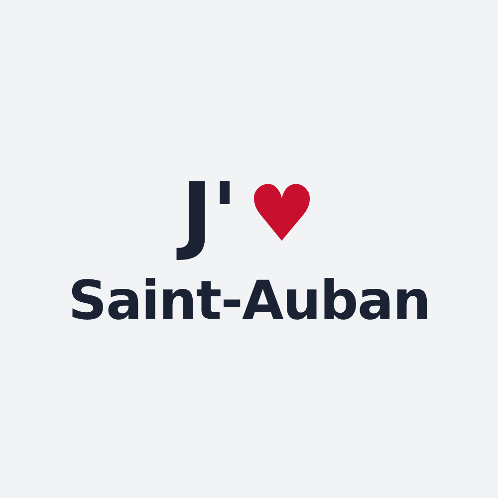 Poster personnalisé Saint-Auban — design J'aime Saint-Auban