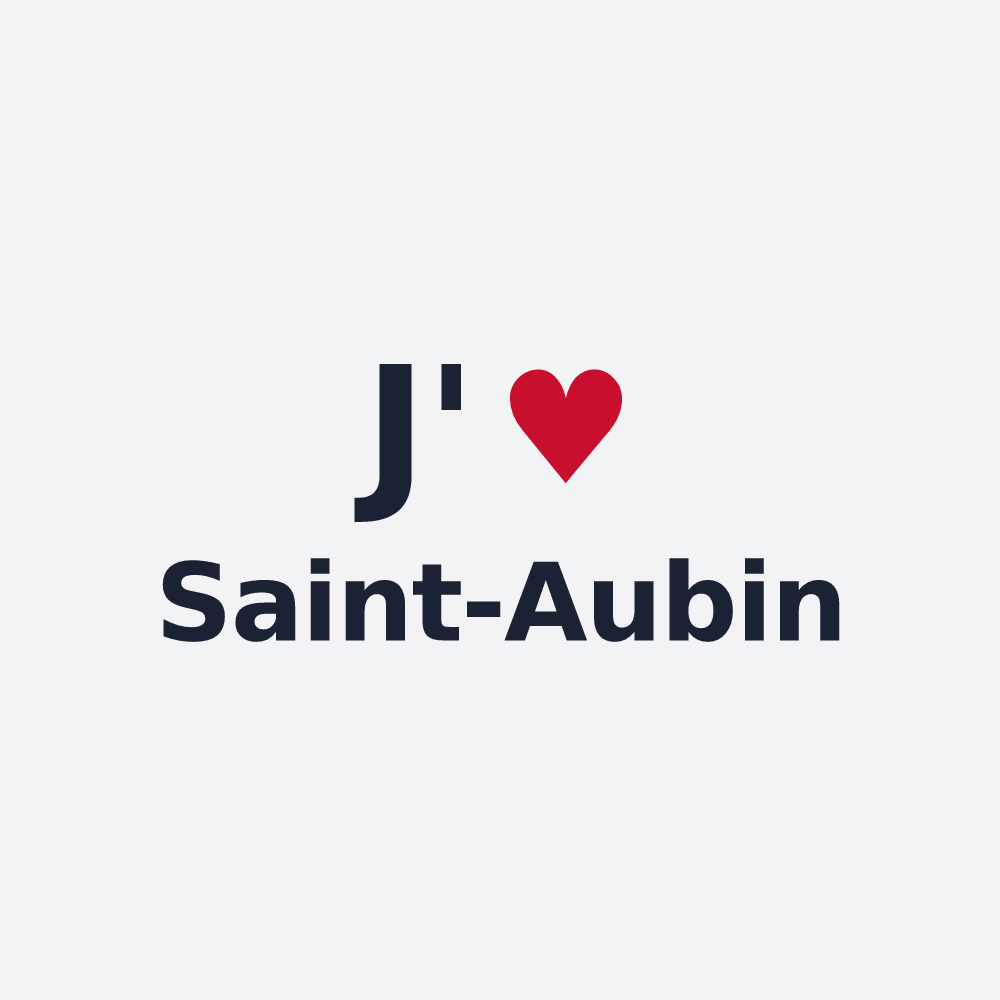 Poster personnalisé Saint-Aubin — design J'aime Saint-Aubin