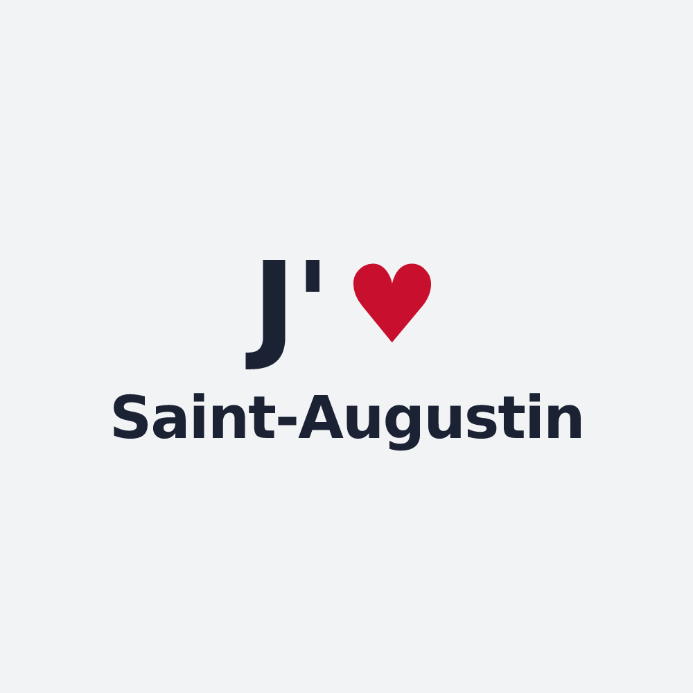 Poster personnalisé Saint-Augustin — design J'aime Saint-Augustin