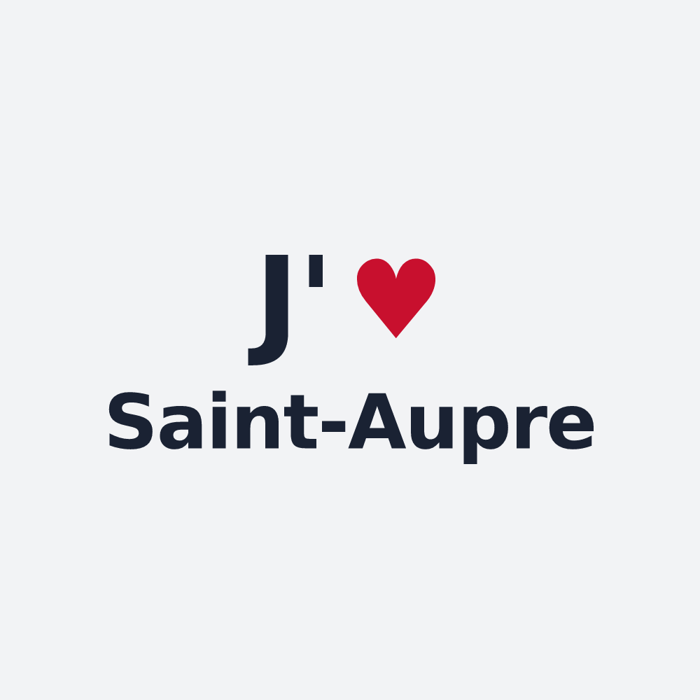 Poster personnalisé Saint-Aupre — design « J'aime Saint-Aupre » imprimé sur le poster