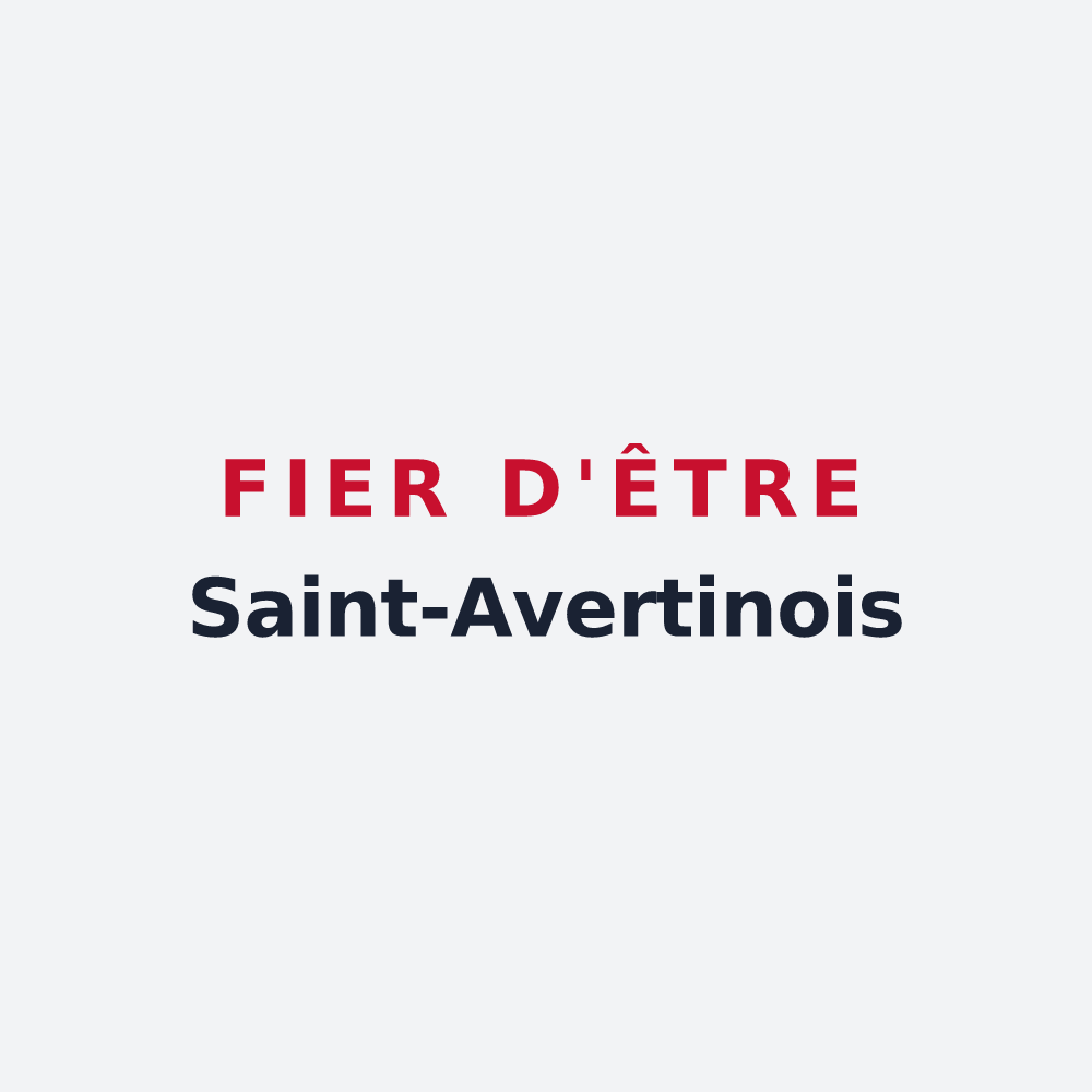 Poster « Fier d'être Saint-Avertinois » — design pour Saint-Avertin