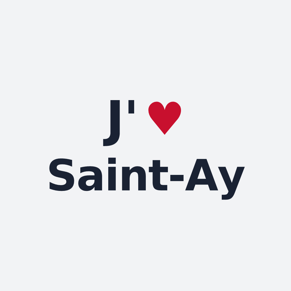 Poster personnalisé Saint-Ay — design J'aime Saint-Ay