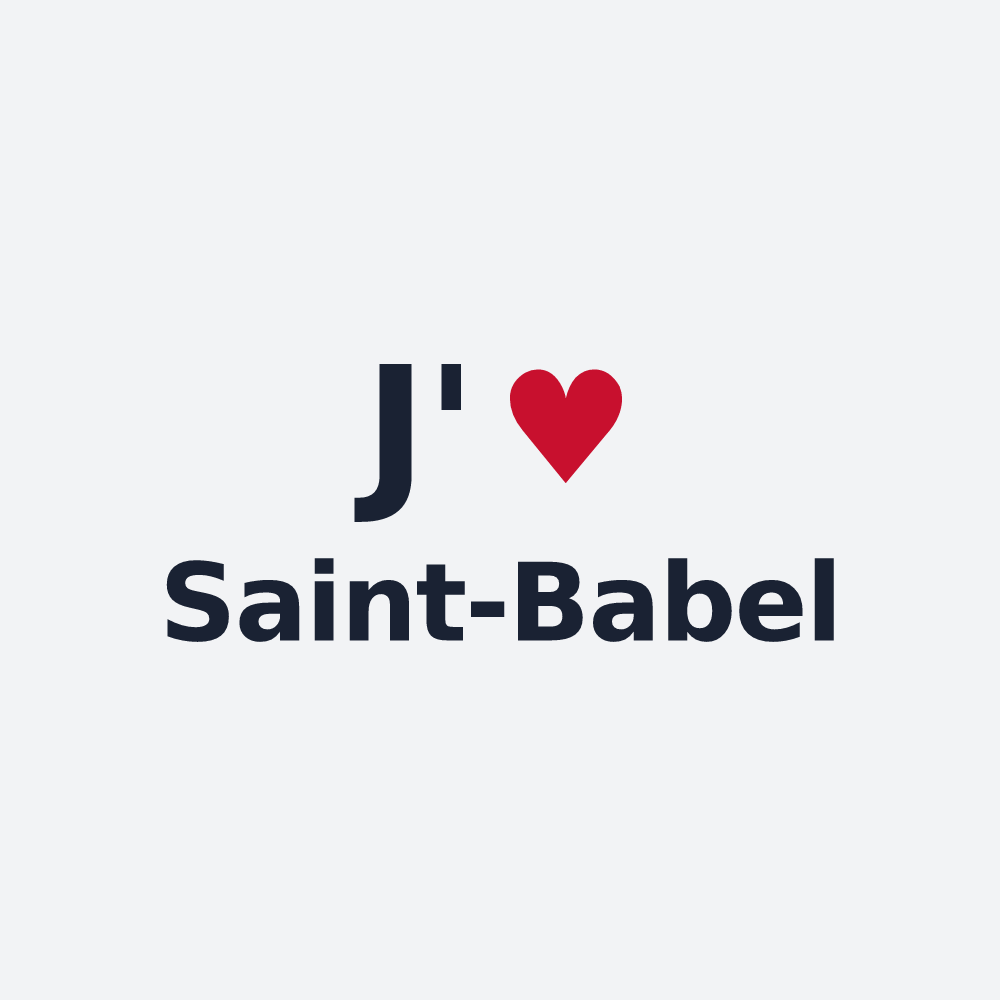 Poster personnalisé Saint-Babel — design J'aime Saint-Babel