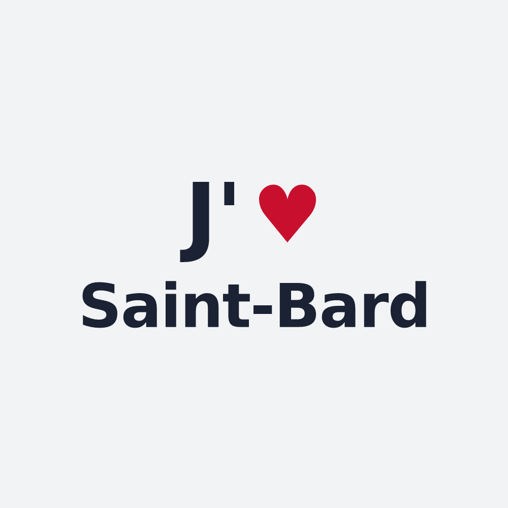 Poster personnalisé Saint-Bard — design J'aime Saint-Bard