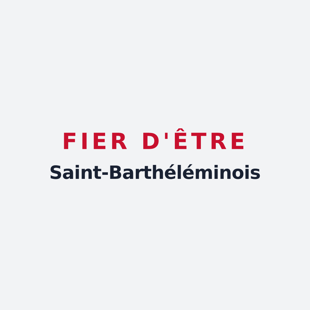 Poster « Fier d'être Saint-Barthéléminois » — design pour Saint-Barthélemy