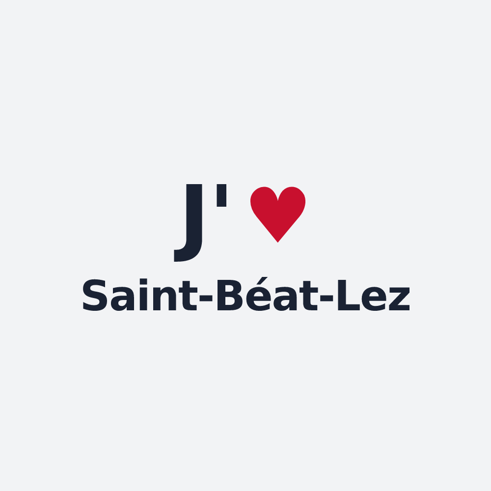 Poster personnalisé Saint-Béat-Lez — design J'aime Saint-Béat-Lez