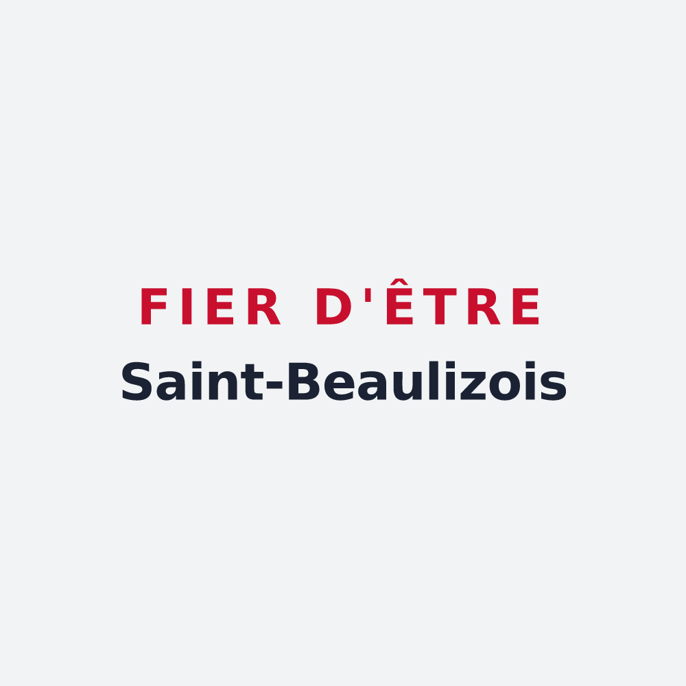 Poster « Fier d'être Saint-Beaulizois » — design pour Saint-Beaulize