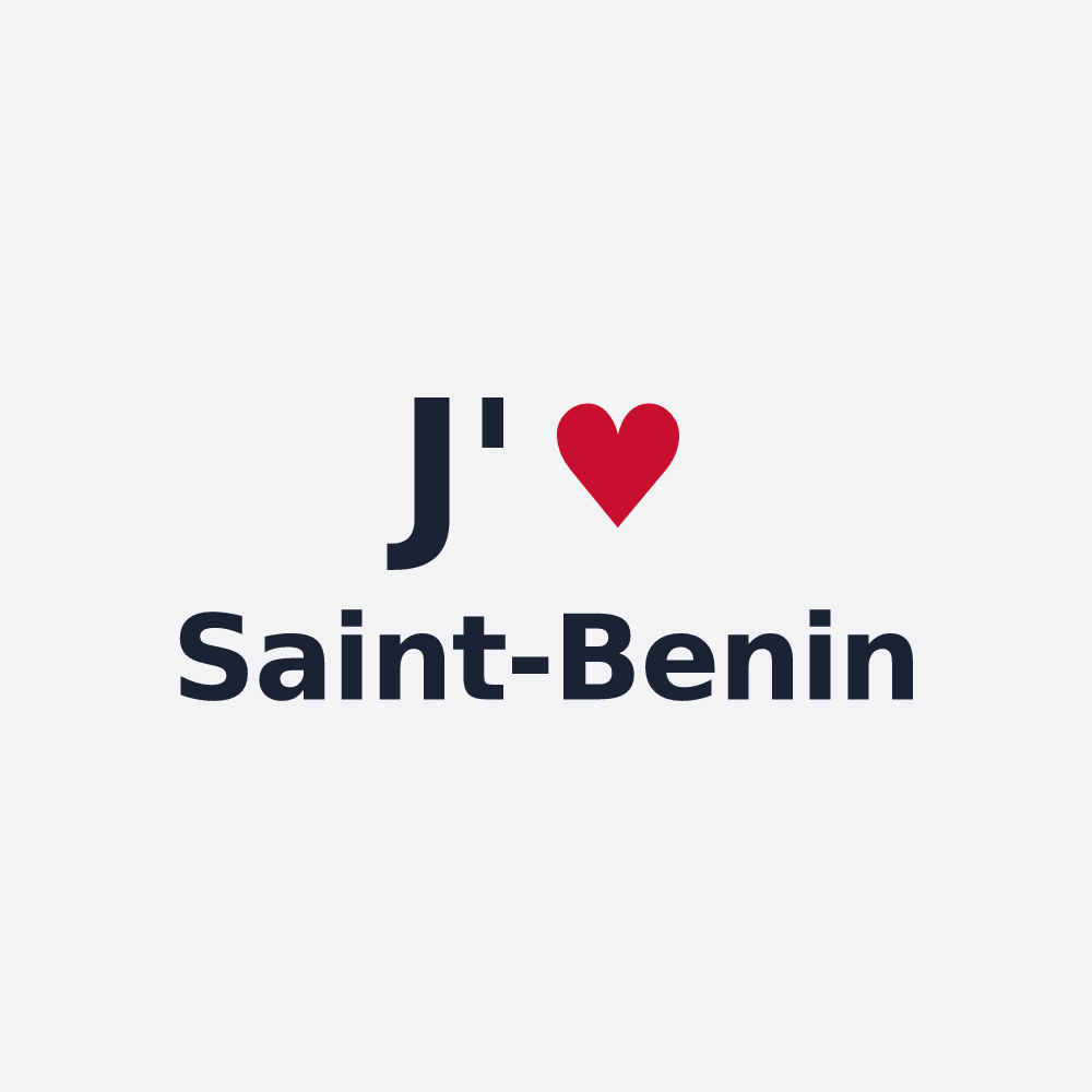 Poster personnalisé Saint-Benin — design J'aime Saint-Benin