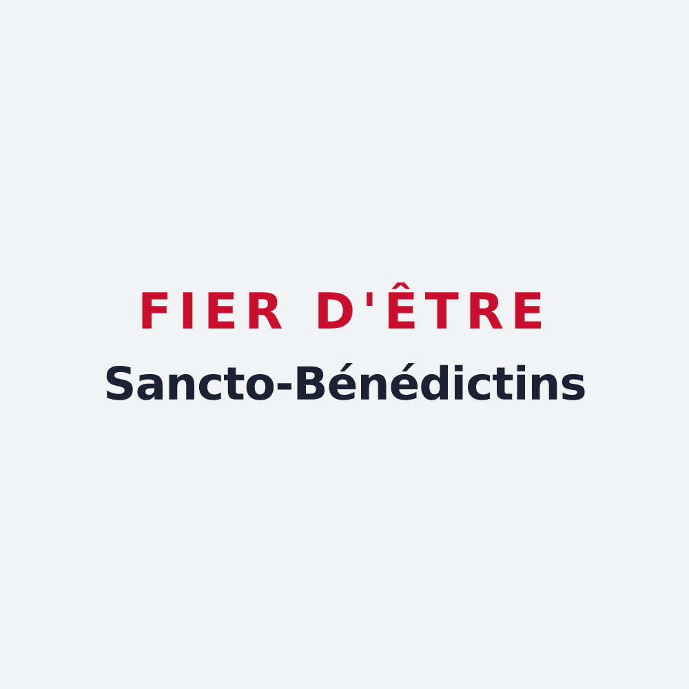 Poster « Fier d'être Sancto-Bénédictins » — design pour Saint-Benoît