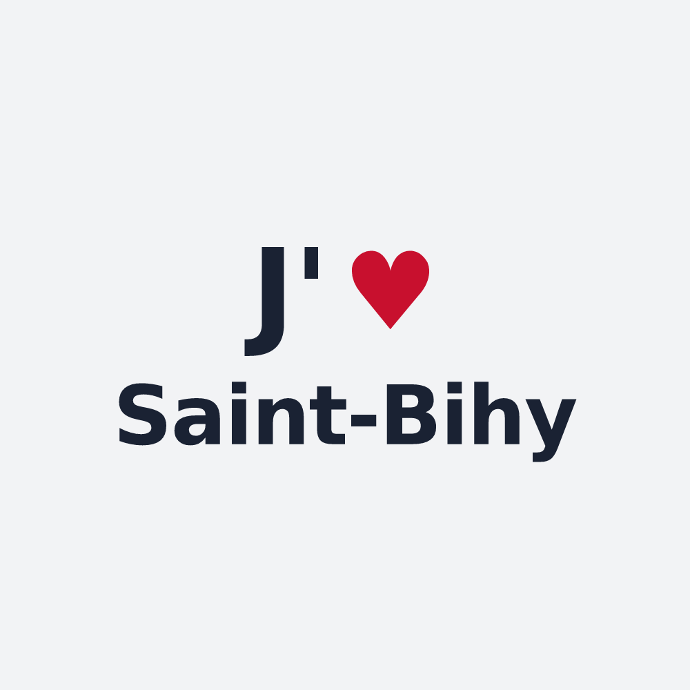 Poster personnalisé Saint-Bihy — design « J'aime Saint-Bihy » imprimé sur le poster