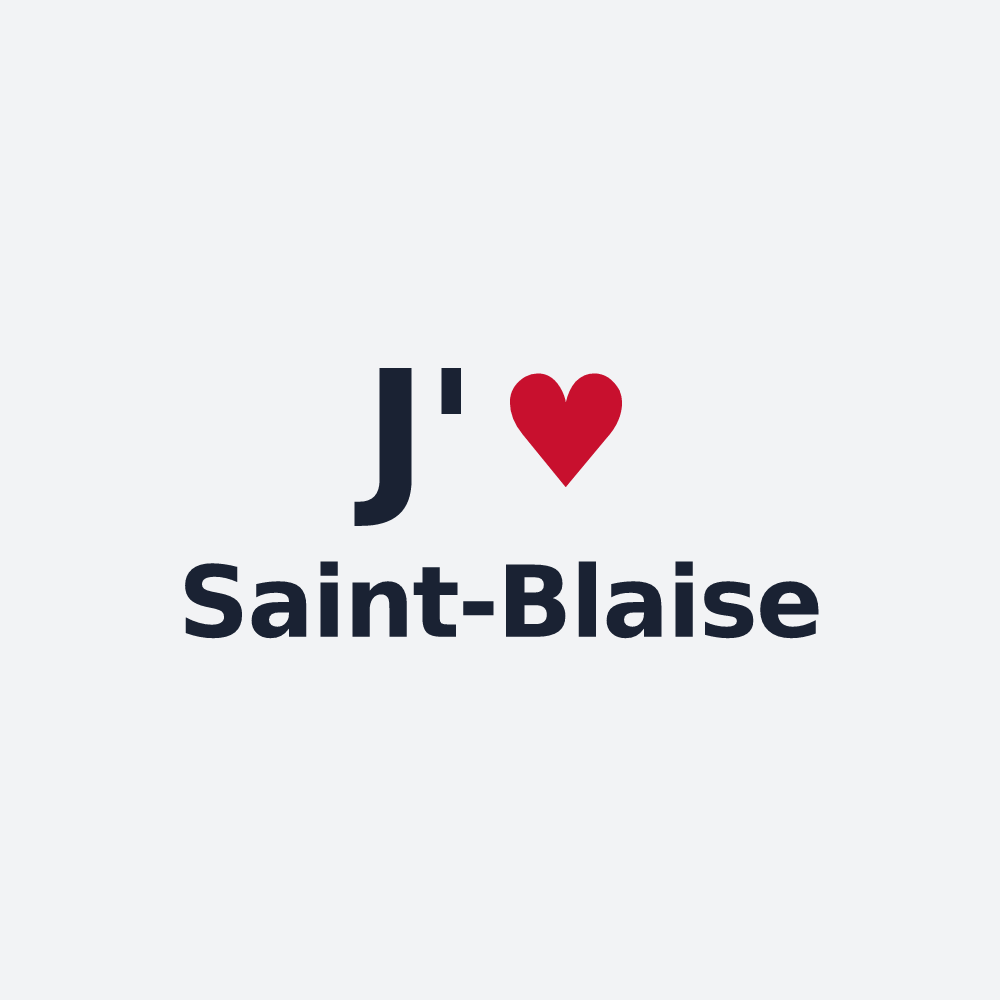 Poster personnalisé Saint-Blaise — design J'aime Saint-Blaise