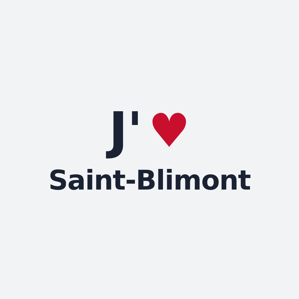 Poster personnalisé Saint-Blimont — design « J'aime Saint-Blimont » imprimé sur le poster