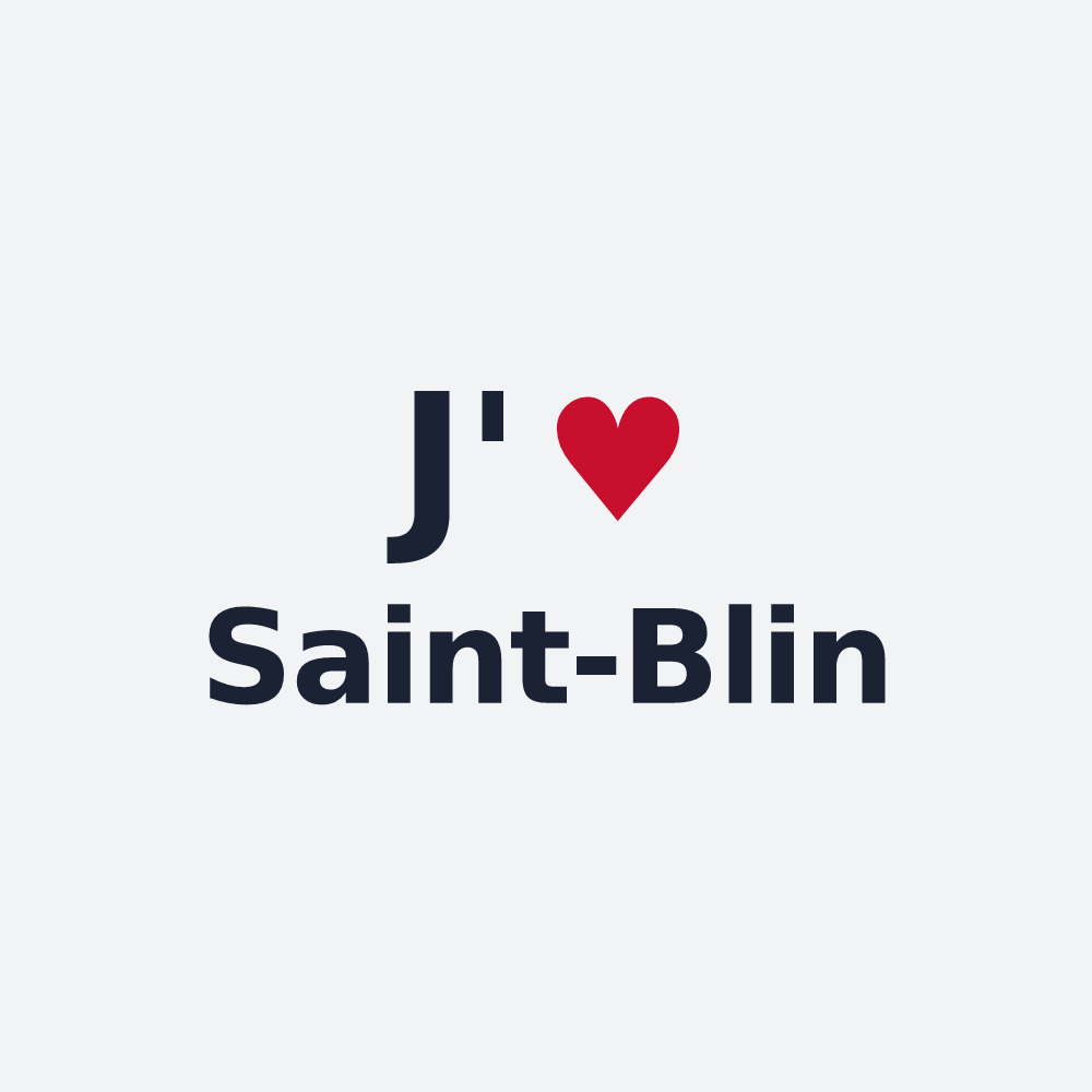 Poster personnalisé Saint-Blin — design J'aime Saint-Blin