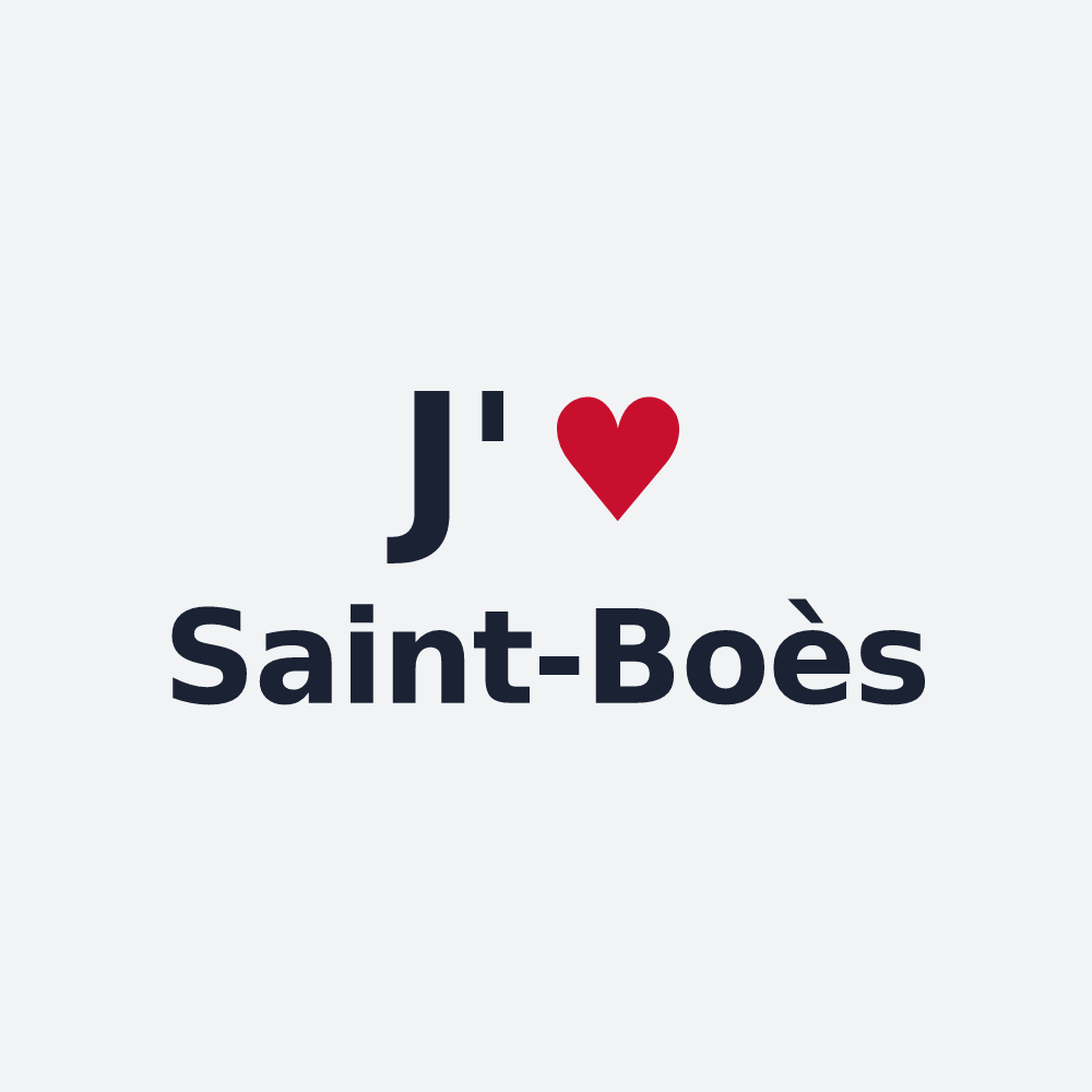 Poster personnalisé Saint-Boès — design J'aime Saint-Boès