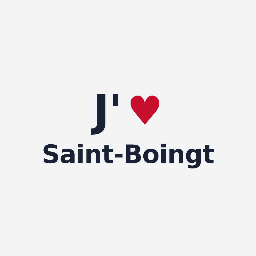 Poster personnalisé Saint-Boingt — design J'aime Saint-Boingt
