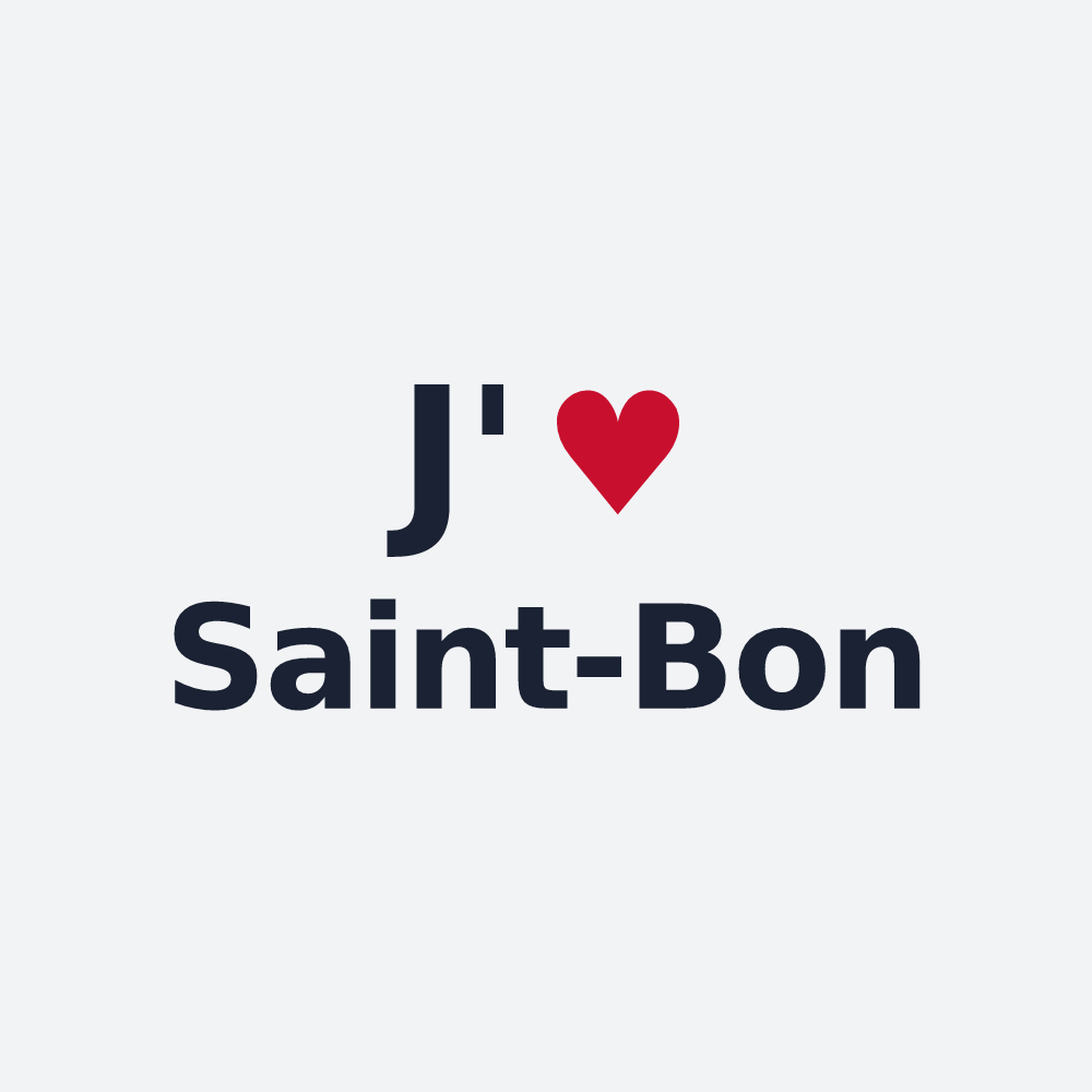 Poster personnalisé Saint-Bon — design J'aime Saint-Bon