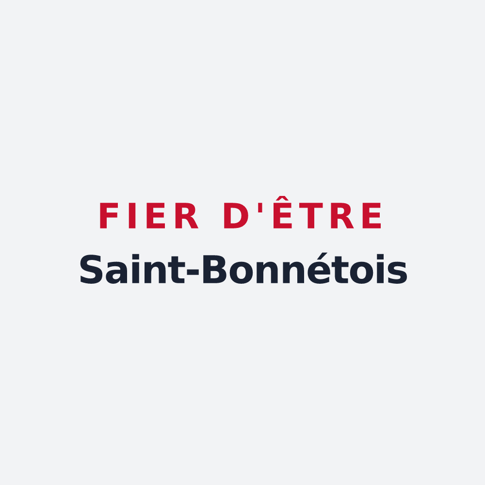 Poster « Fier d'être Saint-Bonnétois » — design pour Saint-Bonnet-de-Rochefort