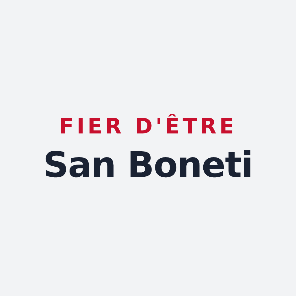 Poster « Fier d'être San Boneti » — design pour Saint-Bonnet-des-Bruyères