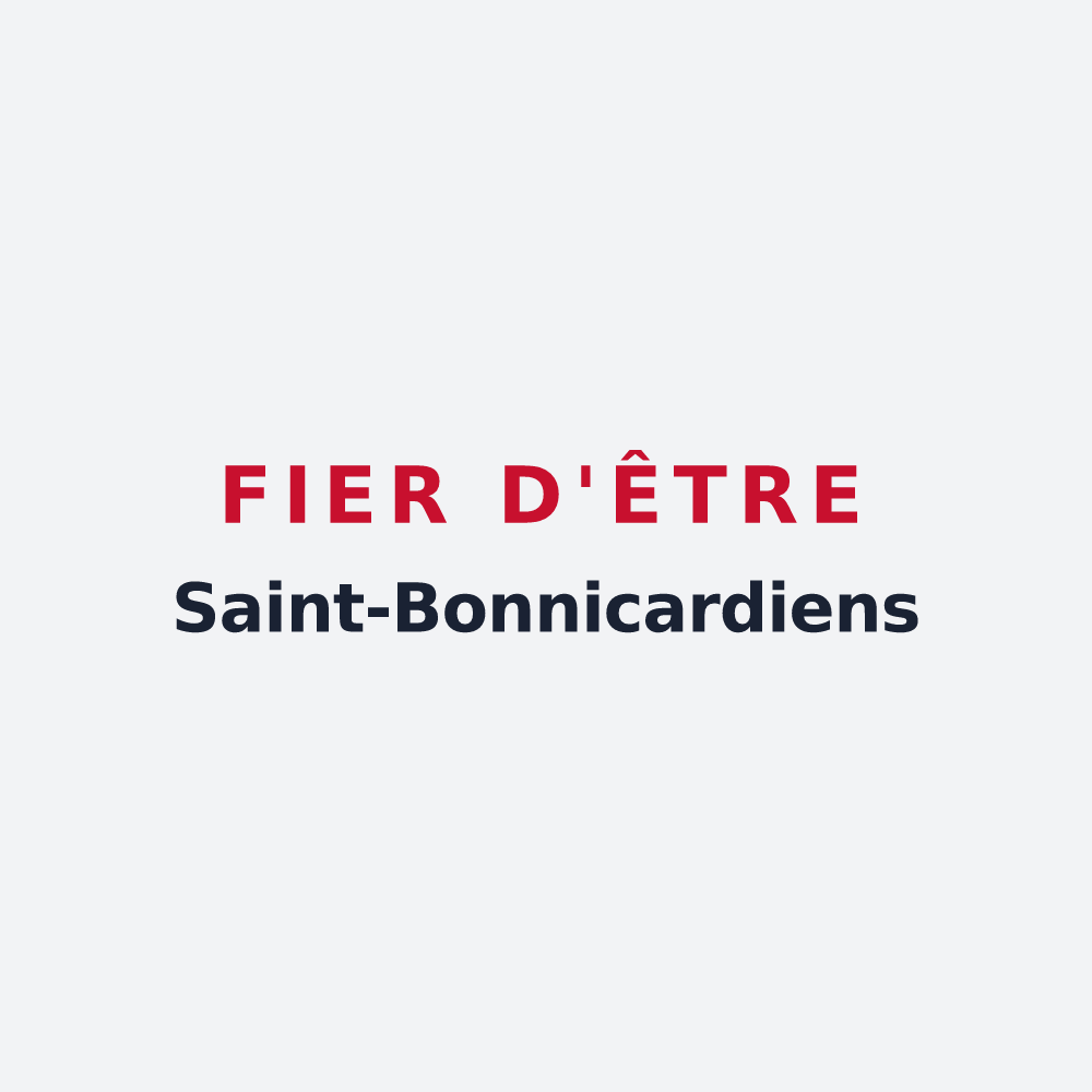 Poster « Fier d'être Saint-Bonnicardiens » — design pour Saint-Bonnet-des-Quarts