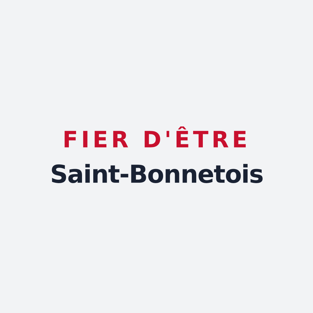 Poster « Fier d'être Saint-Bonnetois » — design pour Saint-Bonnet-l'Enfantier