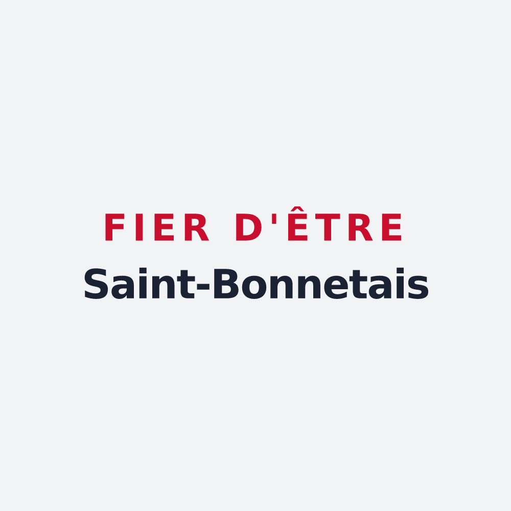 Poster « Fier d'être Saint-Bonnetais » — design pour Saint-Bonnet-sur-Gironde