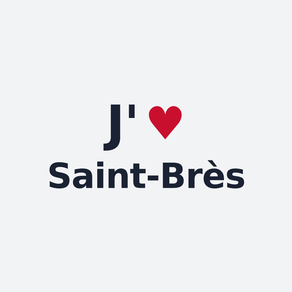 Poster personnalisé Saint-Brès — design J'aime Saint-Brès