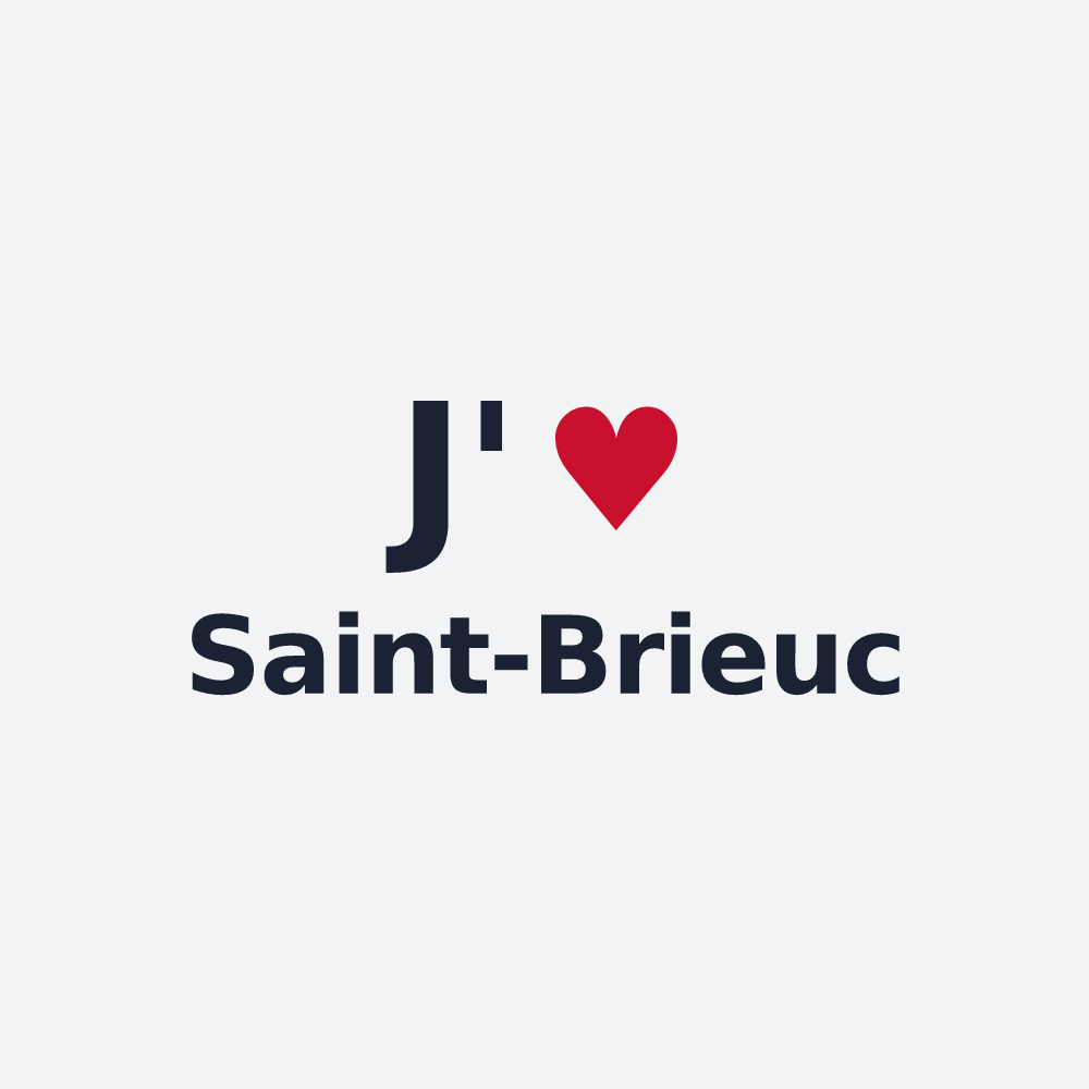 Poster personnalisé Saint-Brieuc — design J'aime Saint-Brieuc