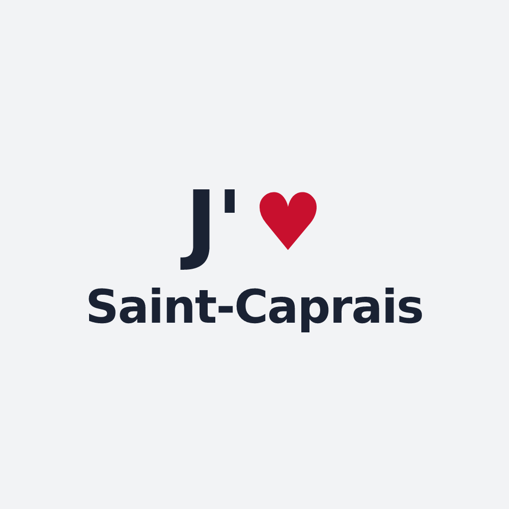 Poster personnalisé Saint-Caprais — design J'aime Saint-Caprais