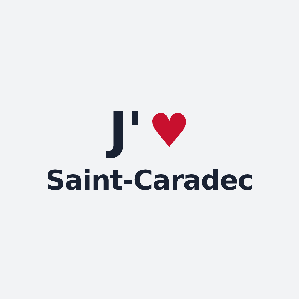 Poster personnalisé Saint-Caradec — design J'aime Saint-Caradec