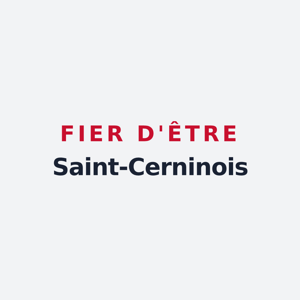 Poster « Fier d'être Saint-Cerninois » — design pour Saint-Cernin-de-Larche